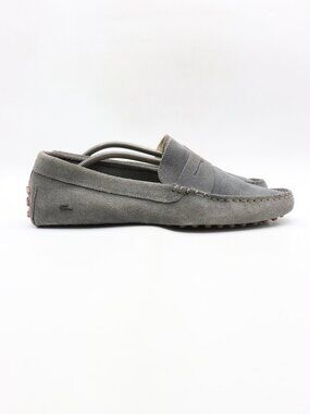 Lacoste Concours Men's Size 13 Grey Suede Penny Loafers Slip On Shoes